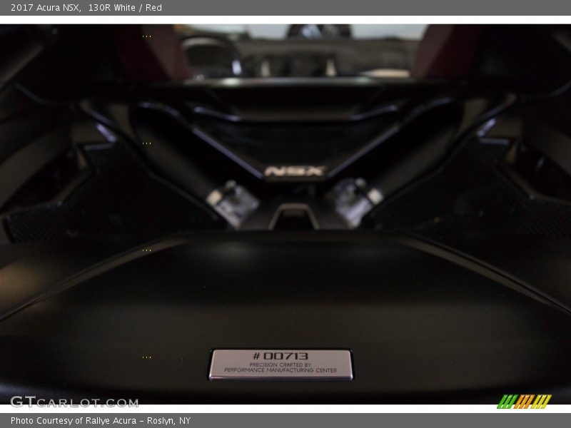 Info Tag of 2017 NSX 