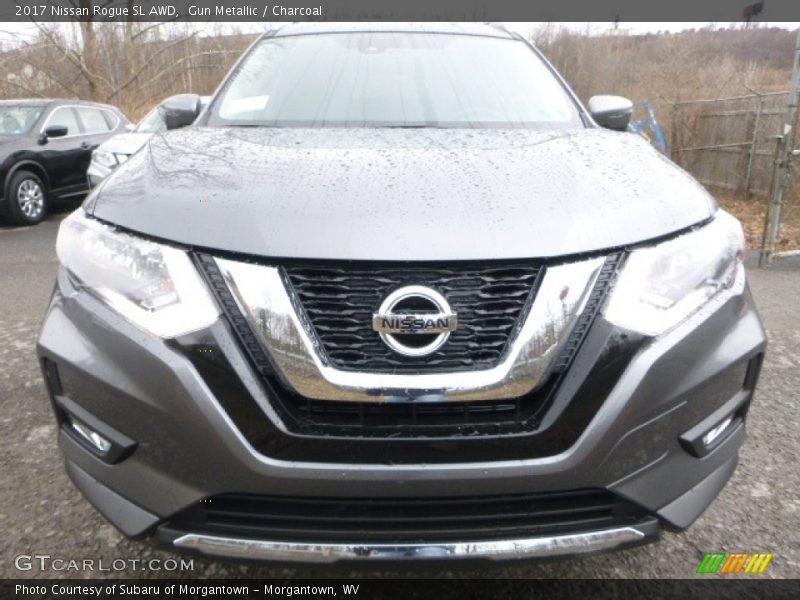 Gun Metallic / Charcoal 2017 Nissan Rogue SL AWD
