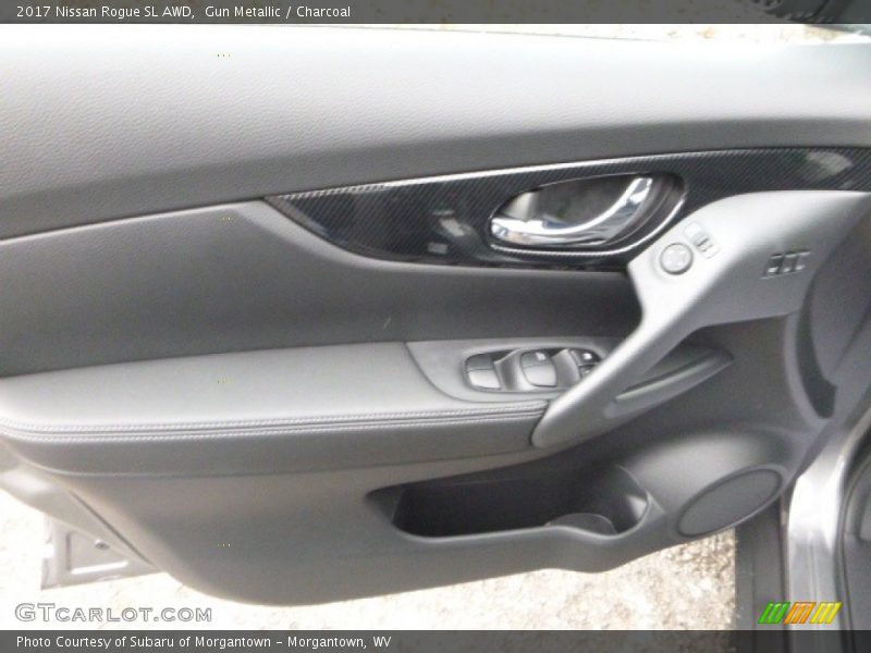 Gun Metallic / Charcoal 2017 Nissan Rogue SL AWD