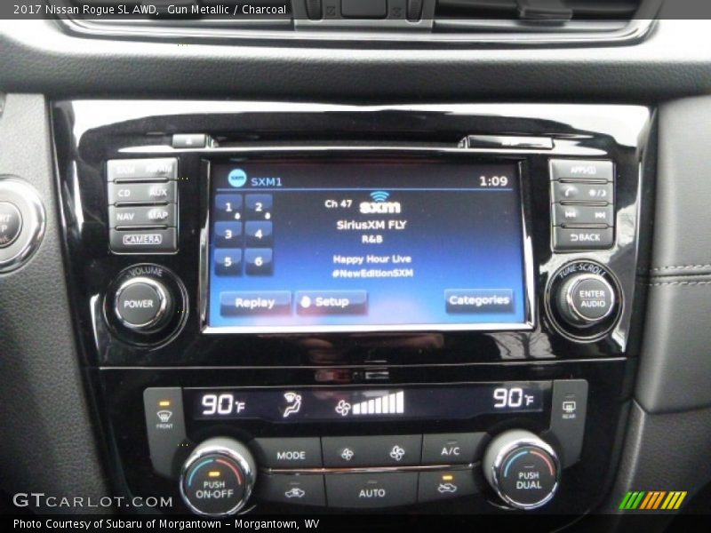 Gun Metallic / Charcoal 2017 Nissan Rogue SL AWD