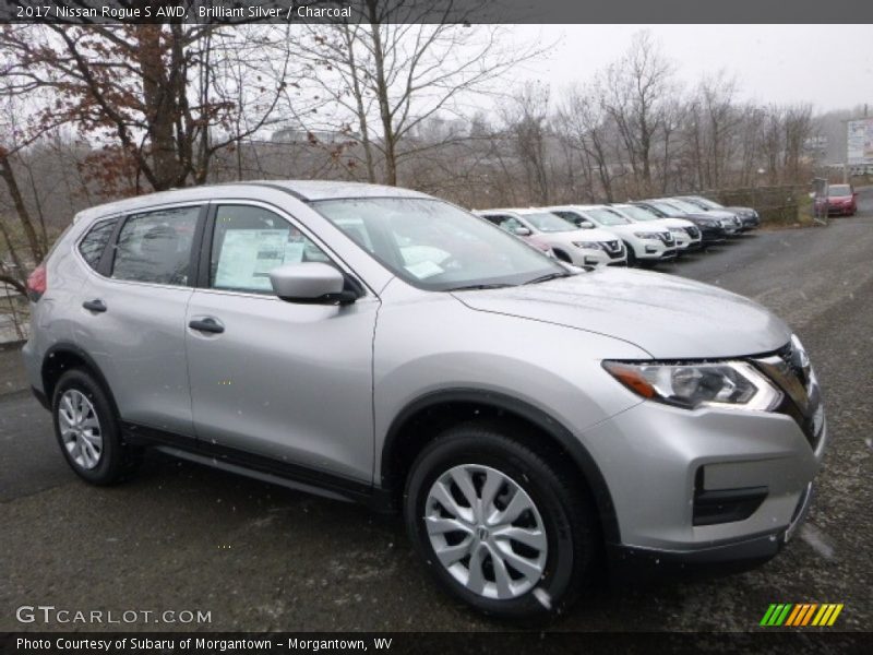 Brilliant Silver / Charcoal 2017 Nissan Rogue S AWD