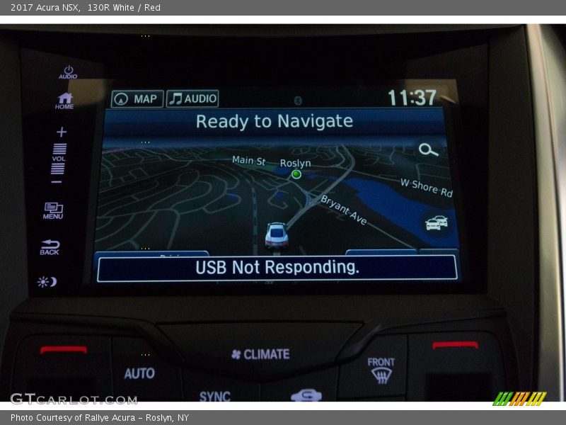 Navigation of 2017 NSX 