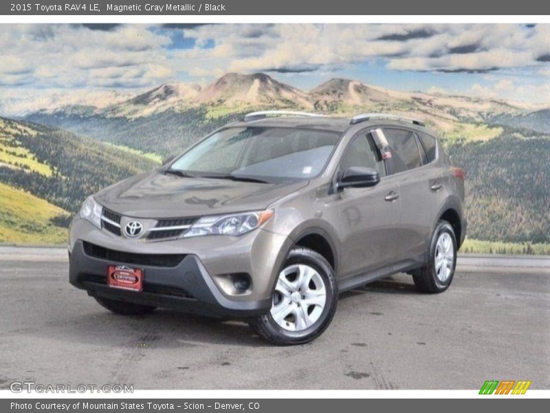 Magnetic Gray Metallic / Black 2015 Toyota RAV4 LE