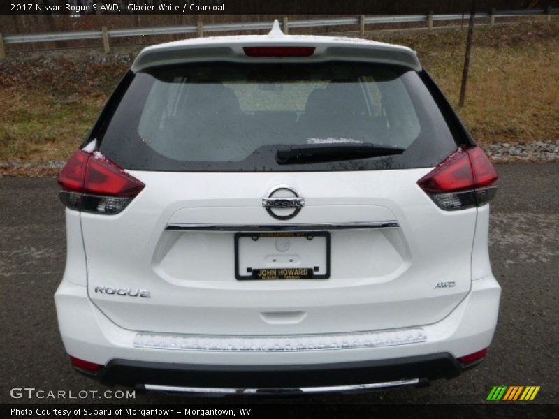 Glacier White / Charcoal 2017 Nissan Rogue S AWD