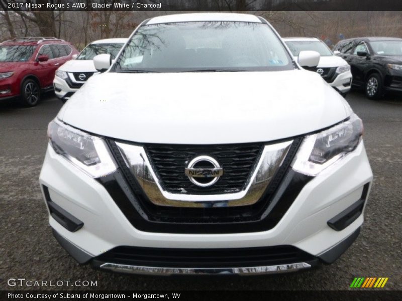 Glacier White / Charcoal 2017 Nissan Rogue S AWD
