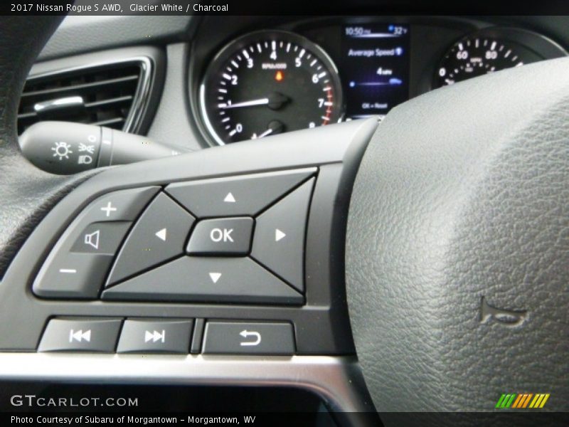 Glacier White / Charcoal 2017 Nissan Rogue S AWD