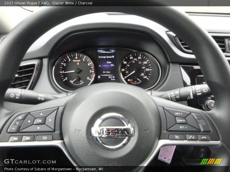 Glacier White / Charcoal 2017 Nissan Rogue S AWD