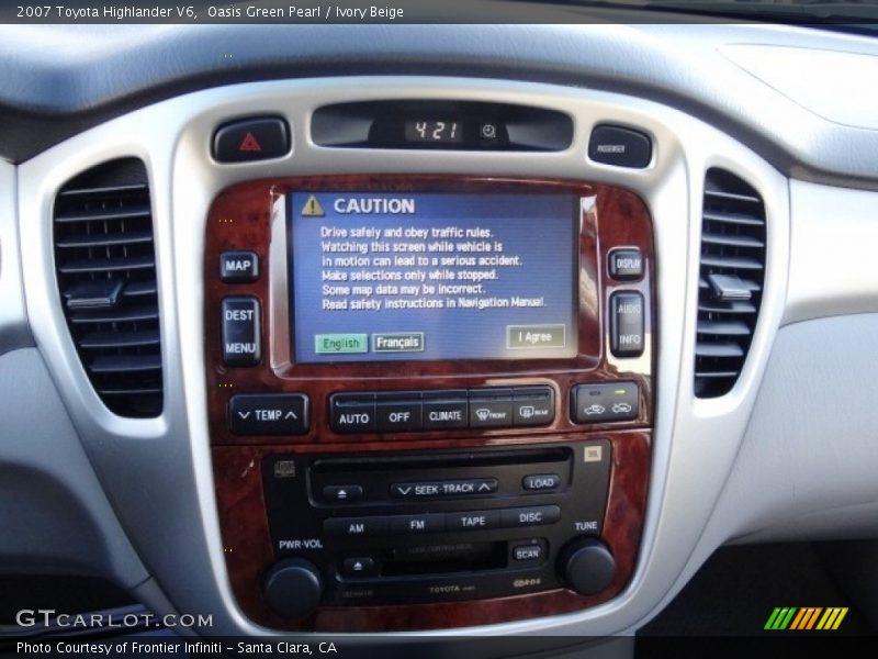 Oasis Green Pearl / Ivory Beige 2007 Toyota Highlander V6