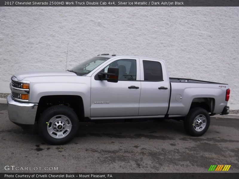 Silver Ice Metallic / Dark Ash/Jet Black 2017 Chevrolet Silverado 2500HD Work Truck Double Cab 4x4