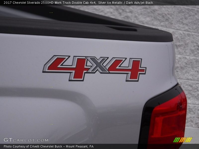 Silver Ice Metallic / Dark Ash/Jet Black 2017 Chevrolet Silverado 2500HD Work Truck Double Cab 4x4