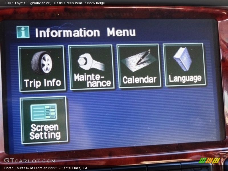 Oasis Green Pearl / Ivory Beige 2007 Toyota Highlander V6