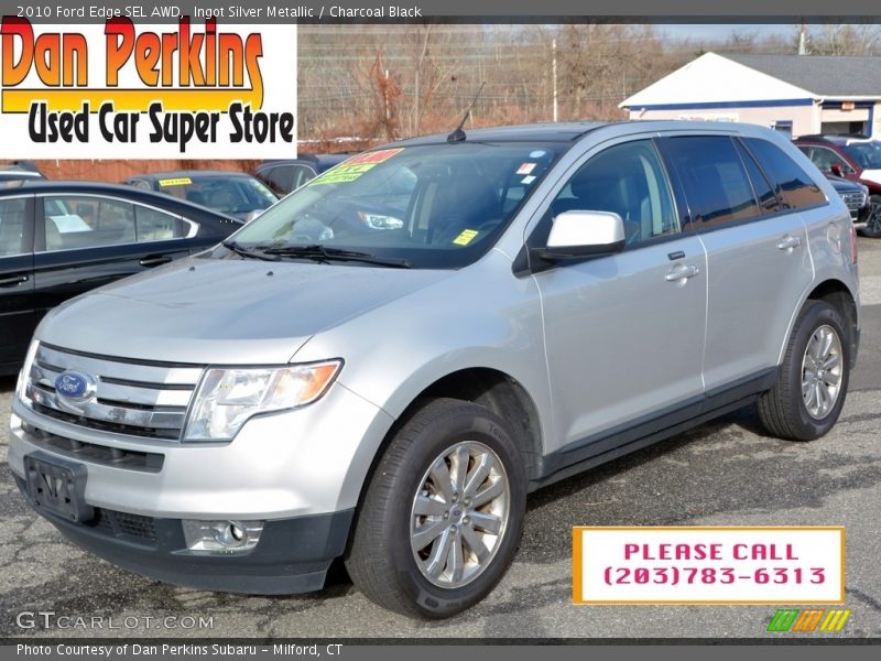 Ingot Silver Metallic / Charcoal Black 2010 Ford Edge SEL AWD