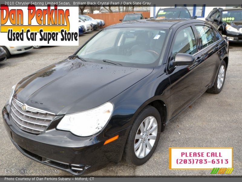 Brilliant Black Crystal Pearl / Dark Slate Gray 2010 Chrysler Sebring Limited Sedan