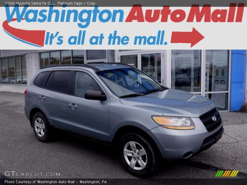 Platinum Sage / Gray 2009 Hyundai Santa Fe GLS