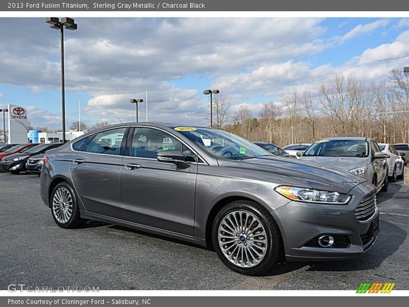 Sterling Gray Metallic / Charcoal Black 2013 Ford Fusion Titanium