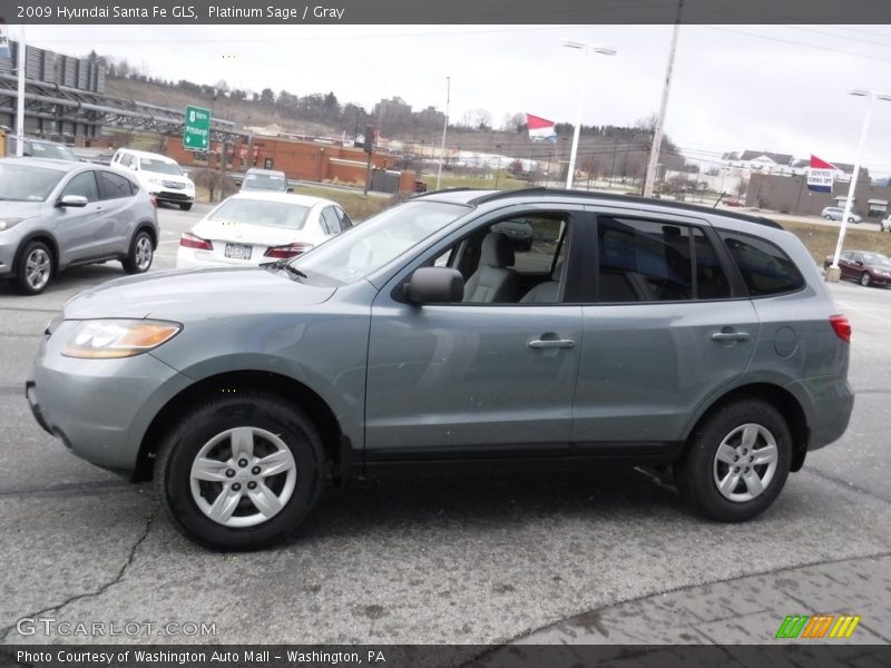 Platinum Sage / Gray 2009 Hyundai Santa Fe GLS