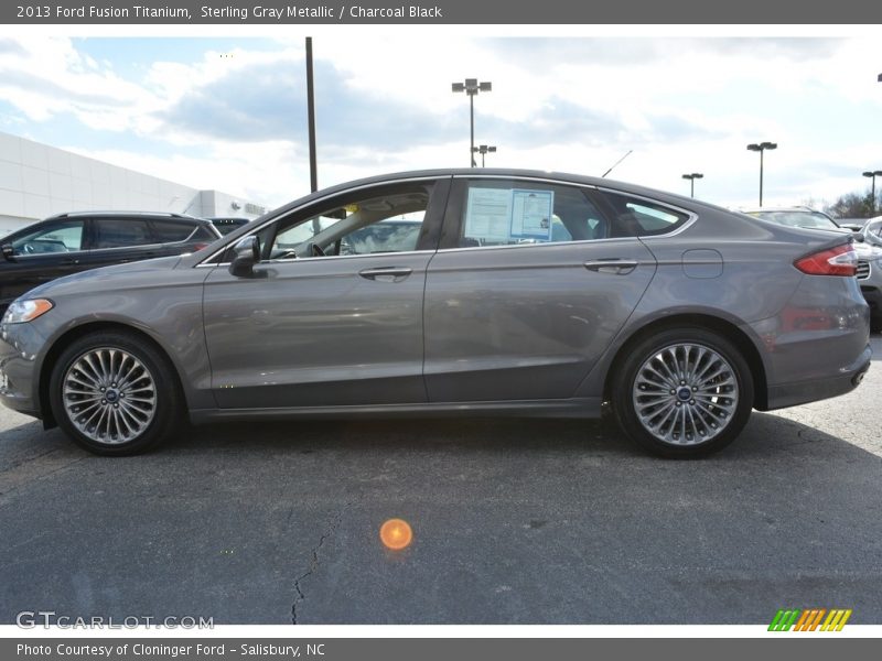 Sterling Gray Metallic / Charcoal Black 2013 Ford Fusion Titanium