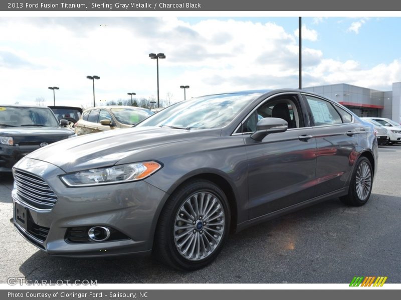 Sterling Gray Metallic / Charcoal Black 2013 Ford Fusion Titanium