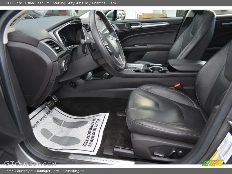 Sterling Gray Metallic / Charcoal Black 2013 Ford Fusion Titanium