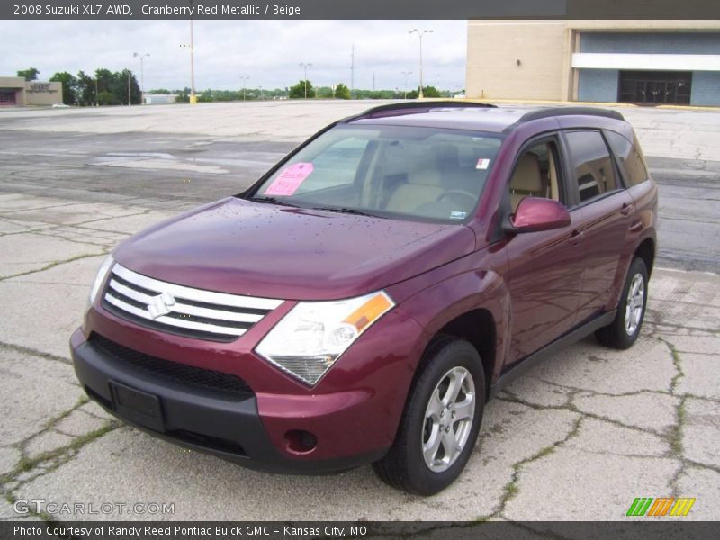 Cranberry Red Metallic / Beige 2008 Suzuki XL7 AWD