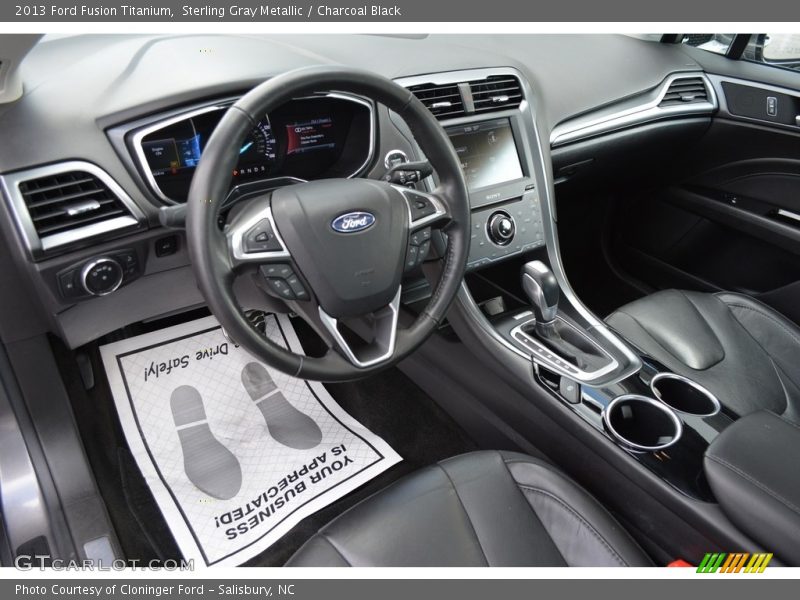 Sterling Gray Metallic / Charcoal Black 2013 Ford Fusion Titanium