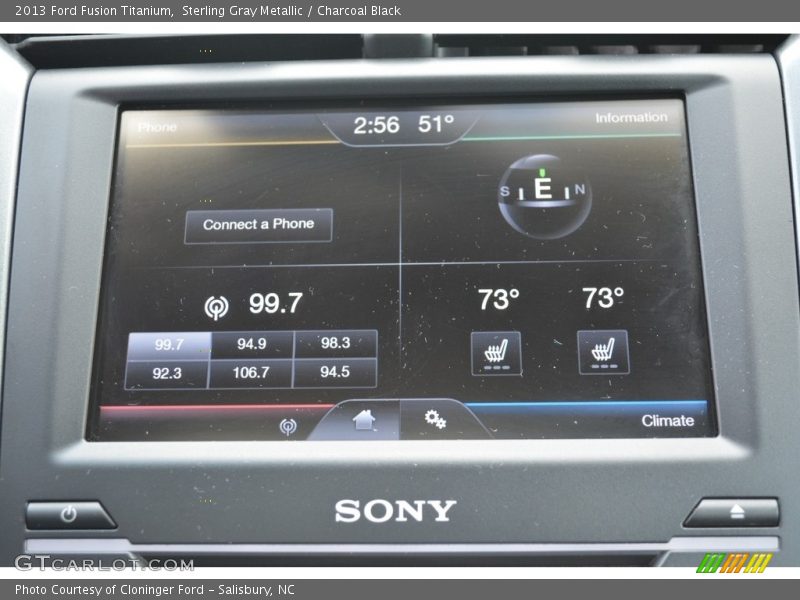 Sterling Gray Metallic / Charcoal Black 2013 Ford Fusion Titanium