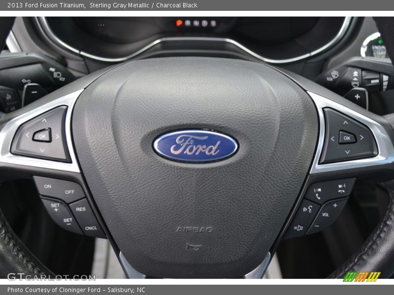 Sterling Gray Metallic / Charcoal Black 2013 Ford Fusion Titanium