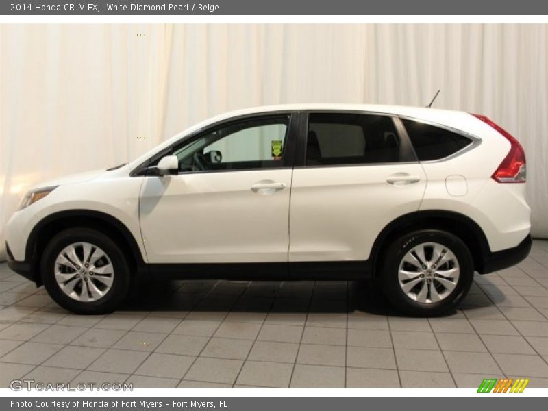 White Diamond Pearl / Beige 2014 Honda CR-V EX