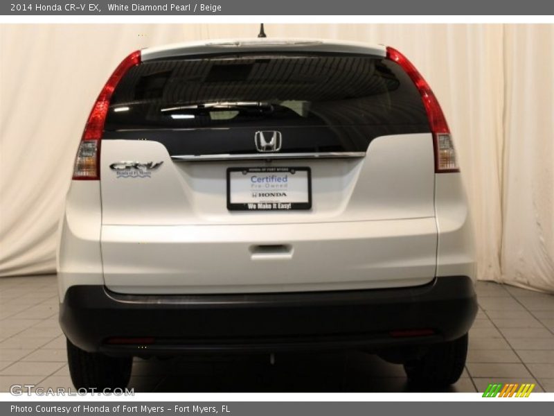 White Diamond Pearl / Beige 2014 Honda CR-V EX