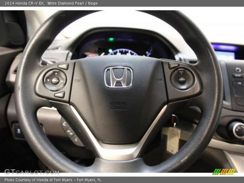 White Diamond Pearl / Beige 2014 Honda CR-V EX