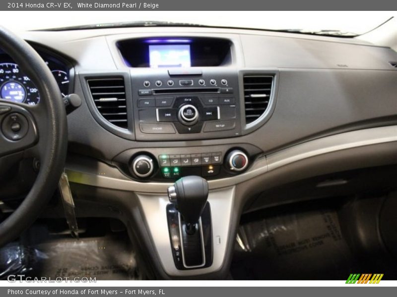 White Diamond Pearl / Beige 2014 Honda CR-V EX