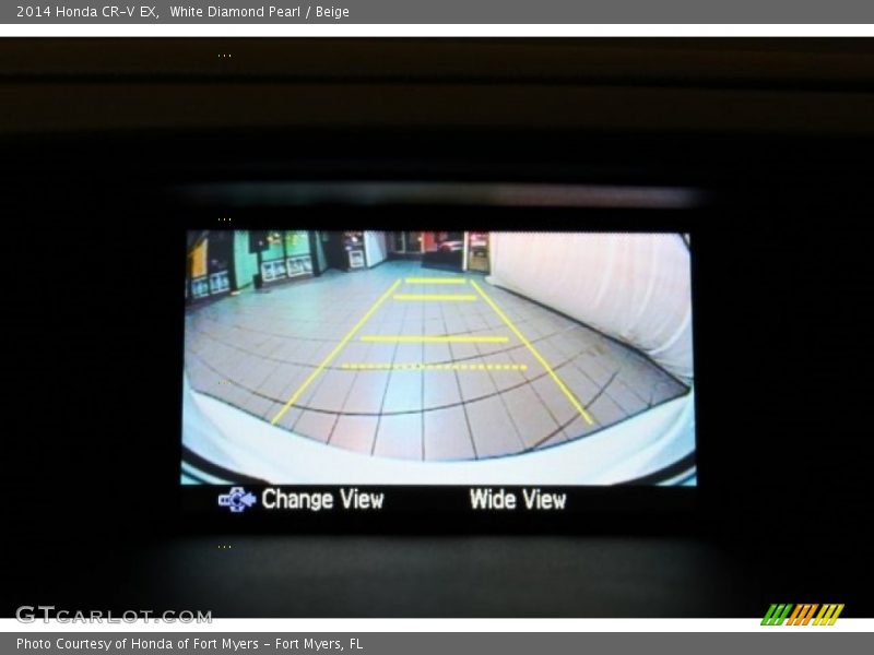 White Diamond Pearl / Beige 2014 Honda CR-V EX