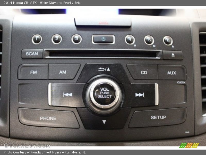 White Diamond Pearl / Beige 2014 Honda CR-V EX