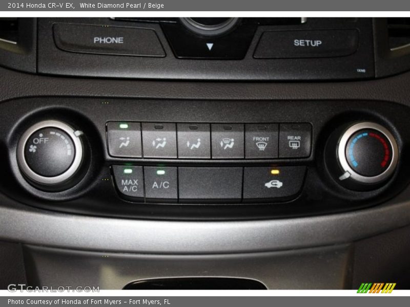 White Diamond Pearl / Beige 2014 Honda CR-V EX