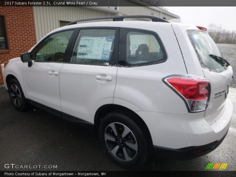 Crystal White Pearl / Gray 2017 Subaru Forester 2.5i