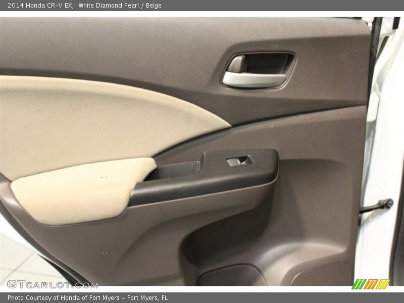 White Diamond Pearl / Beige 2014 Honda CR-V EX