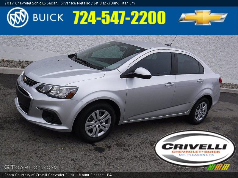 Silver Ice Metallic / Jet Black/Dark Titanium 2017 Chevrolet Sonic LS Sedan