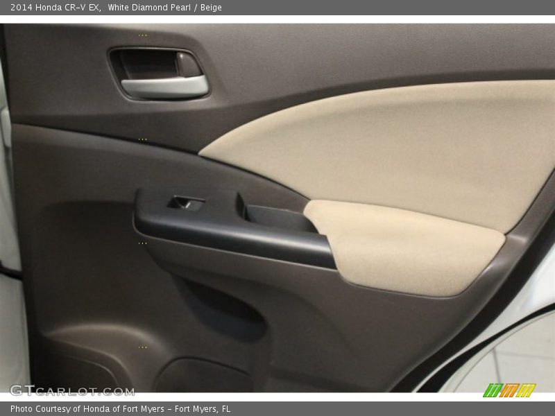 White Diamond Pearl / Beige 2014 Honda CR-V EX