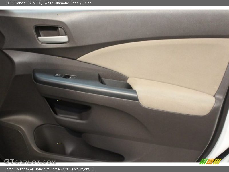 White Diamond Pearl / Beige 2014 Honda CR-V EX