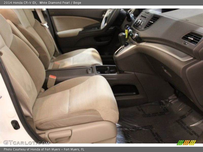 White Diamond Pearl / Beige 2014 Honda CR-V EX