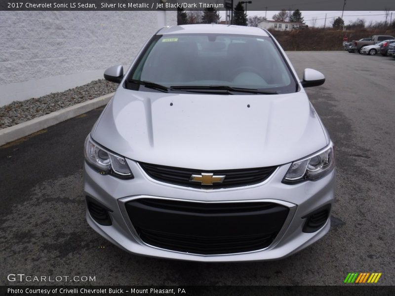 Silver Ice Metallic / Jet Black/Dark Titanium 2017 Chevrolet Sonic LS Sedan