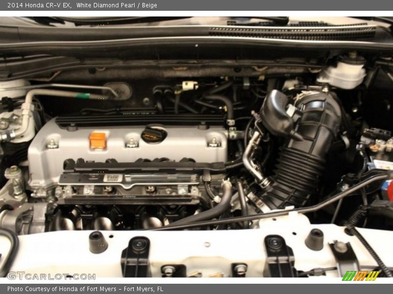 White Diamond Pearl / Beige 2014 Honda CR-V EX