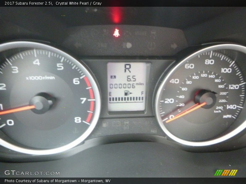Crystal White Pearl / Gray 2017 Subaru Forester 2.5i