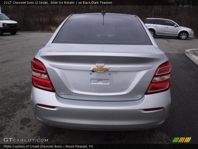 Silver Ice Metallic / Jet Black/Dark Titanium 2017 Chevrolet Sonic LS Sedan