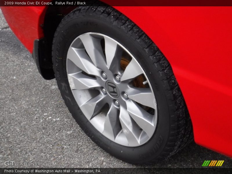 Rallye Red / Black 2009 Honda Civic EX Coupe
