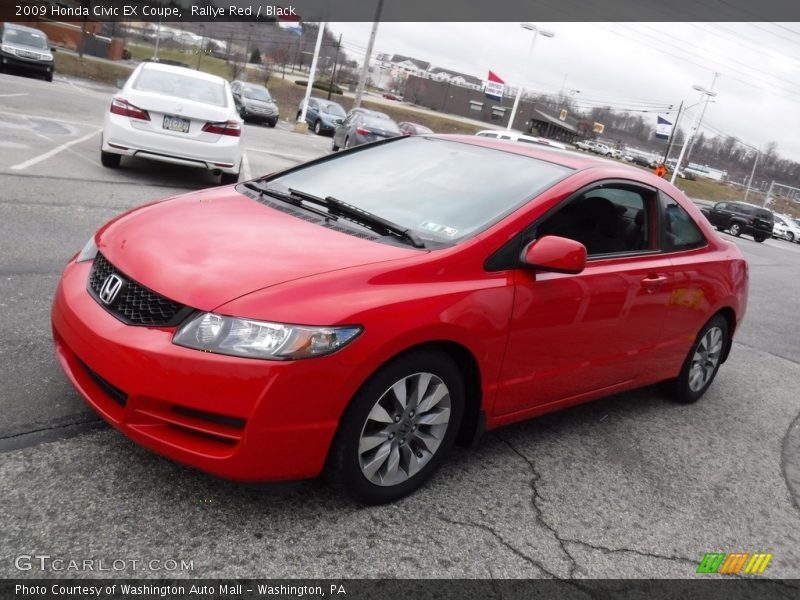 Rallye Red / Black 2009 Honda Civic EX Coupe