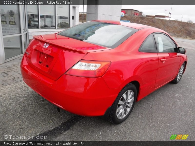 Rallye Red / Black 2009 Honda Civic EX Coupe