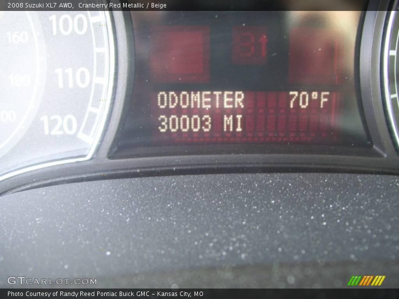 Cranberry Red Metallic / Beige 2008 Suzuki XL7 AWD