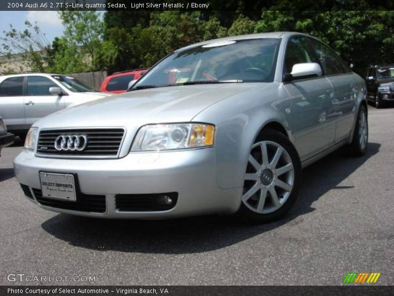 Light Silver Metallic / Ebony 2004 Audi A6 2.7T S-Line quattro Sedan