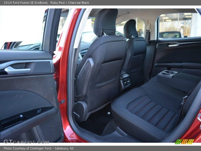 Ruby Red / Charcoal Black 2014 Ford Fusion SE EcoBoost